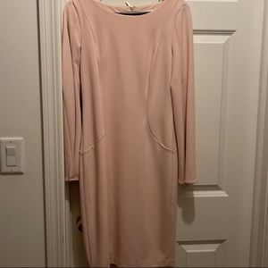 Blush Pink Calvin Klein dress with butterfly sleeves